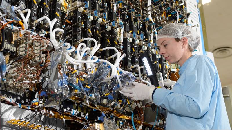 The payload is under construction in Airbus's ISO Class 8 cleanroom. Picture credit: Airbus