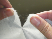 2. Polyester nonwoven fabric ripped