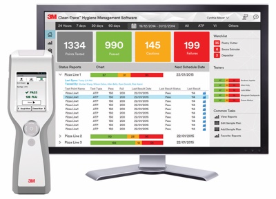 The newly redesigned 3M Luminometer works alongside Clean-Trace Hygiene Monitoring and Management System