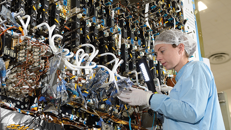 Contamination control in satellite production