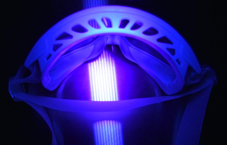 B. After automated cleaning all the fluorescent spray solution has been removed