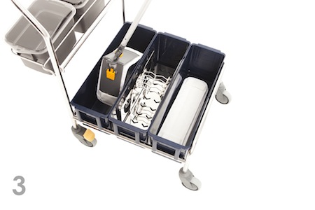 3. Discard the used mop (following wiping)