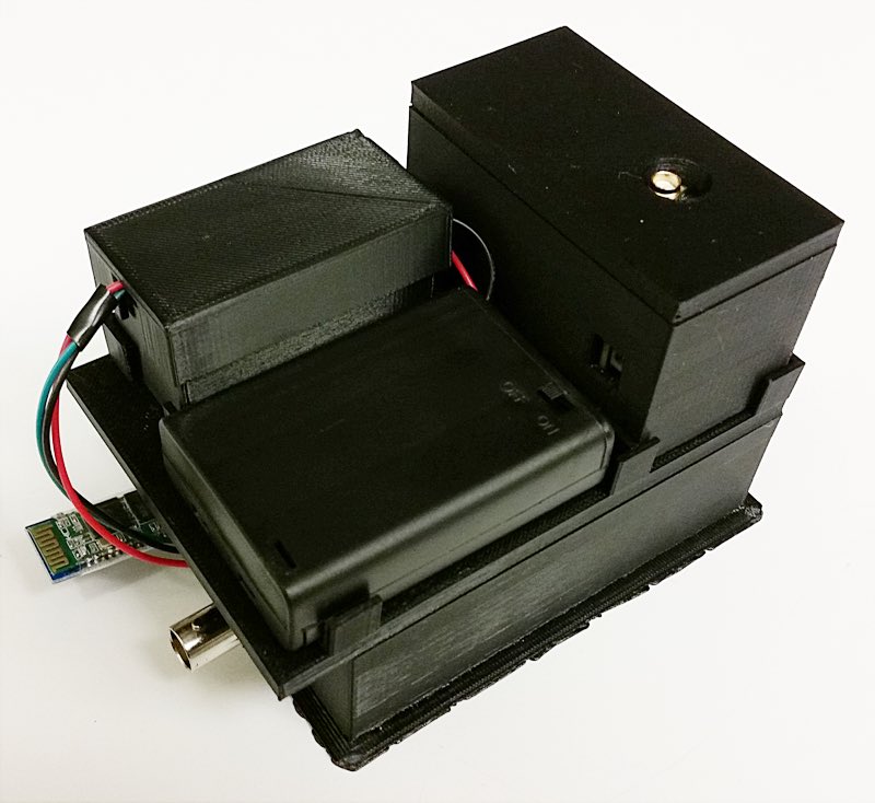 The portable device created at Purdue works with smartphones and laptops to do onsite testing for <i>E. coli</i> in food samples. Photo as seen on Purdue website