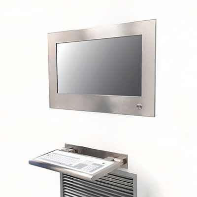 CONTROL: Installation on the rear with a stainless-steel frame work (Option 2)