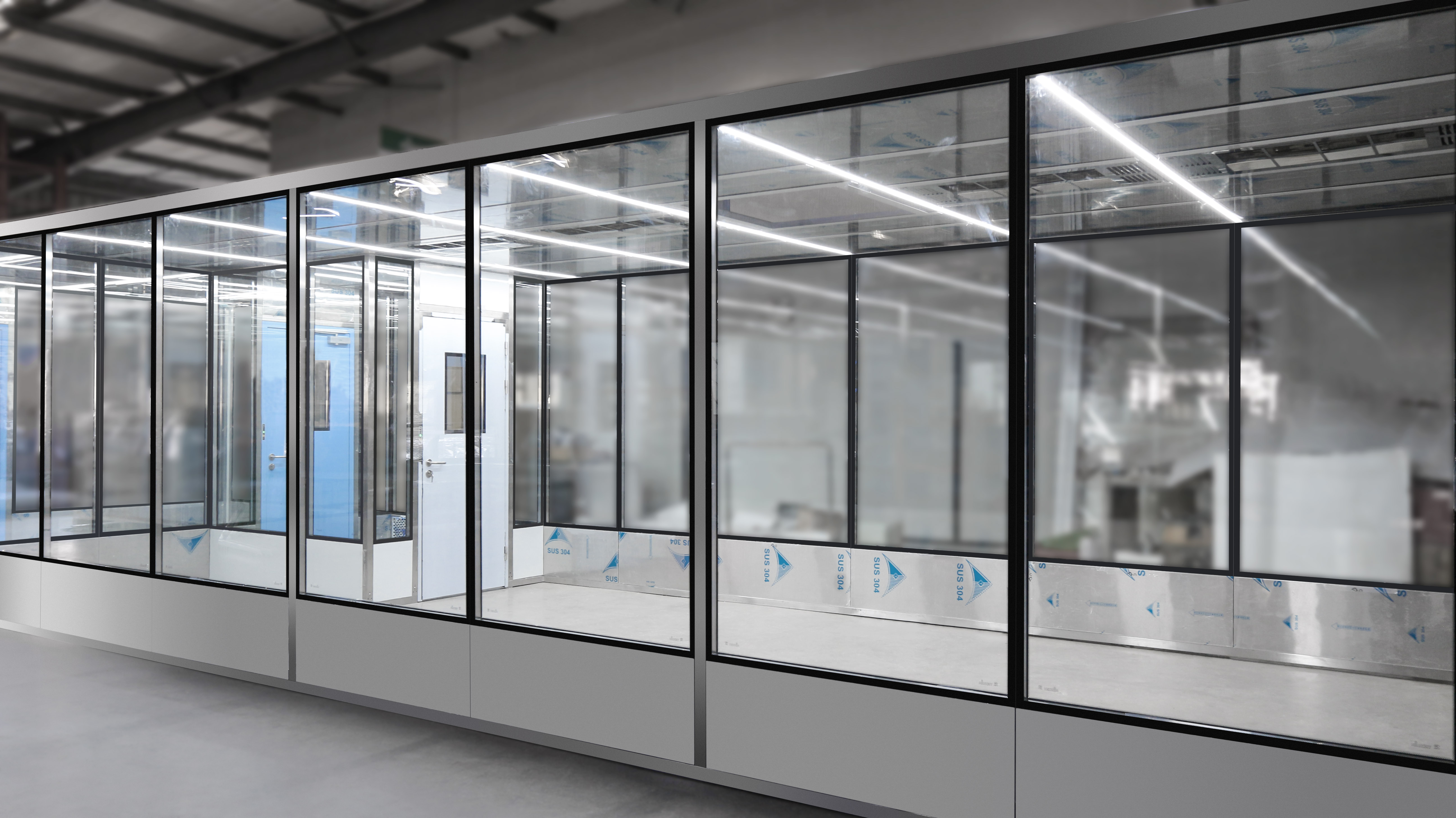 Purpose-built modular cleanroom designed for biotech manufacturing in the USA