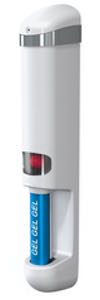 Sanitising door handle that releases viricidal gel on contact