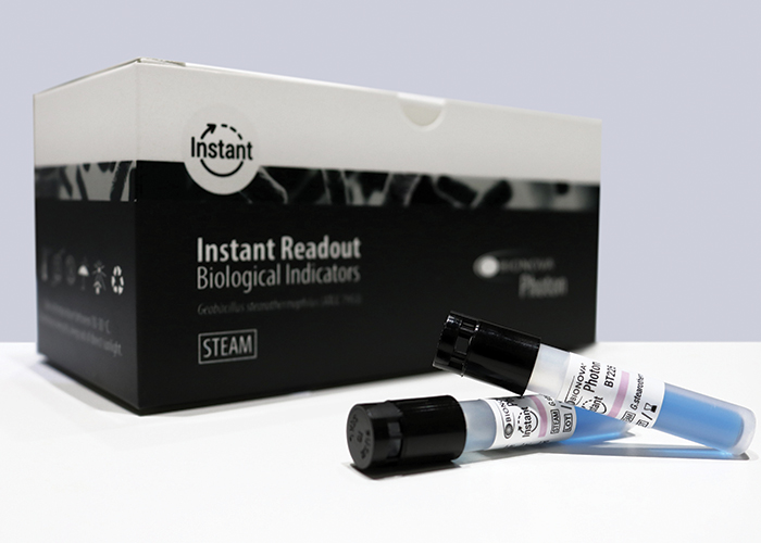 The PHOTON Instant BI has been specially designed for steam sterilisation processes in vacuum-assisted autoclaves