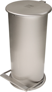 Fully enclosed foot-operated waste bag holder