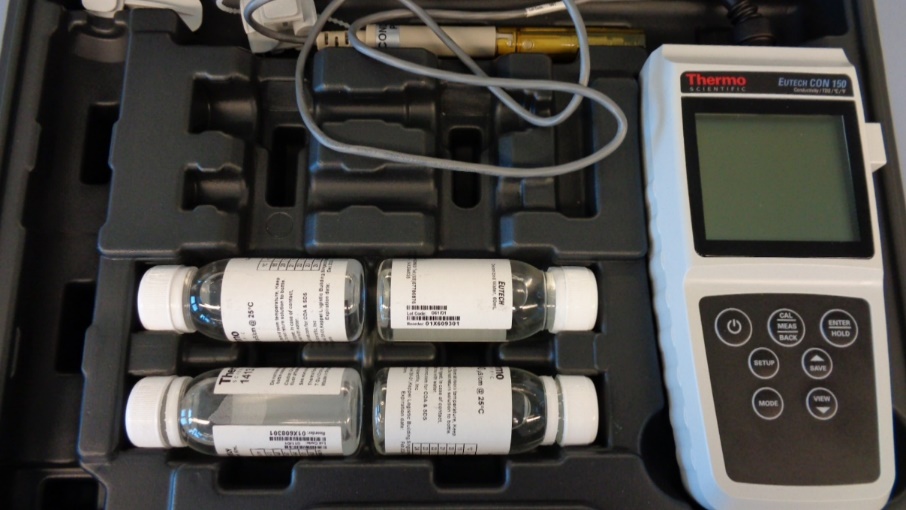 Picture 1: Example of a portable Conductivity meter being used