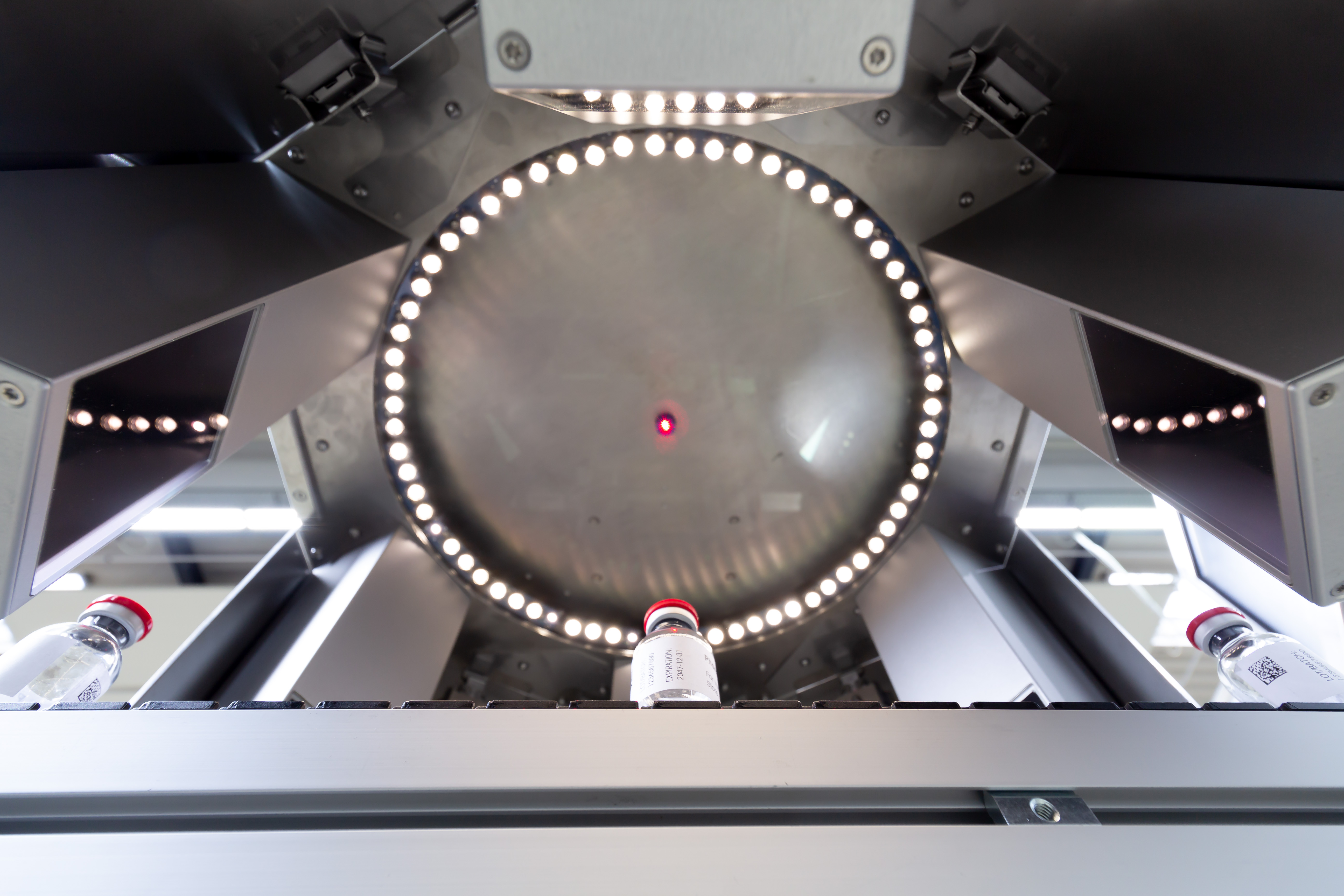 Using product inspection for quality control in liquid medicines