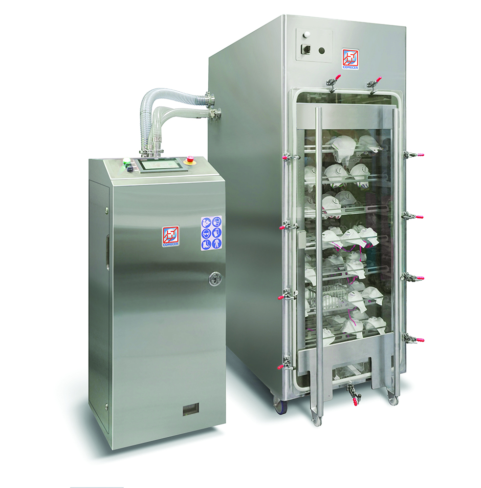 Figure 3: DeconBox, a mobile, purpose-built, VPHP bio-decontamination system that allows FFP2 and FFP3 masks to be reused