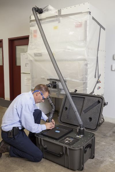 The effective use of both vaporised and aerosolised hydrogen peroxide requires distribution of the vapour/aerosol throughout the room or enclosure