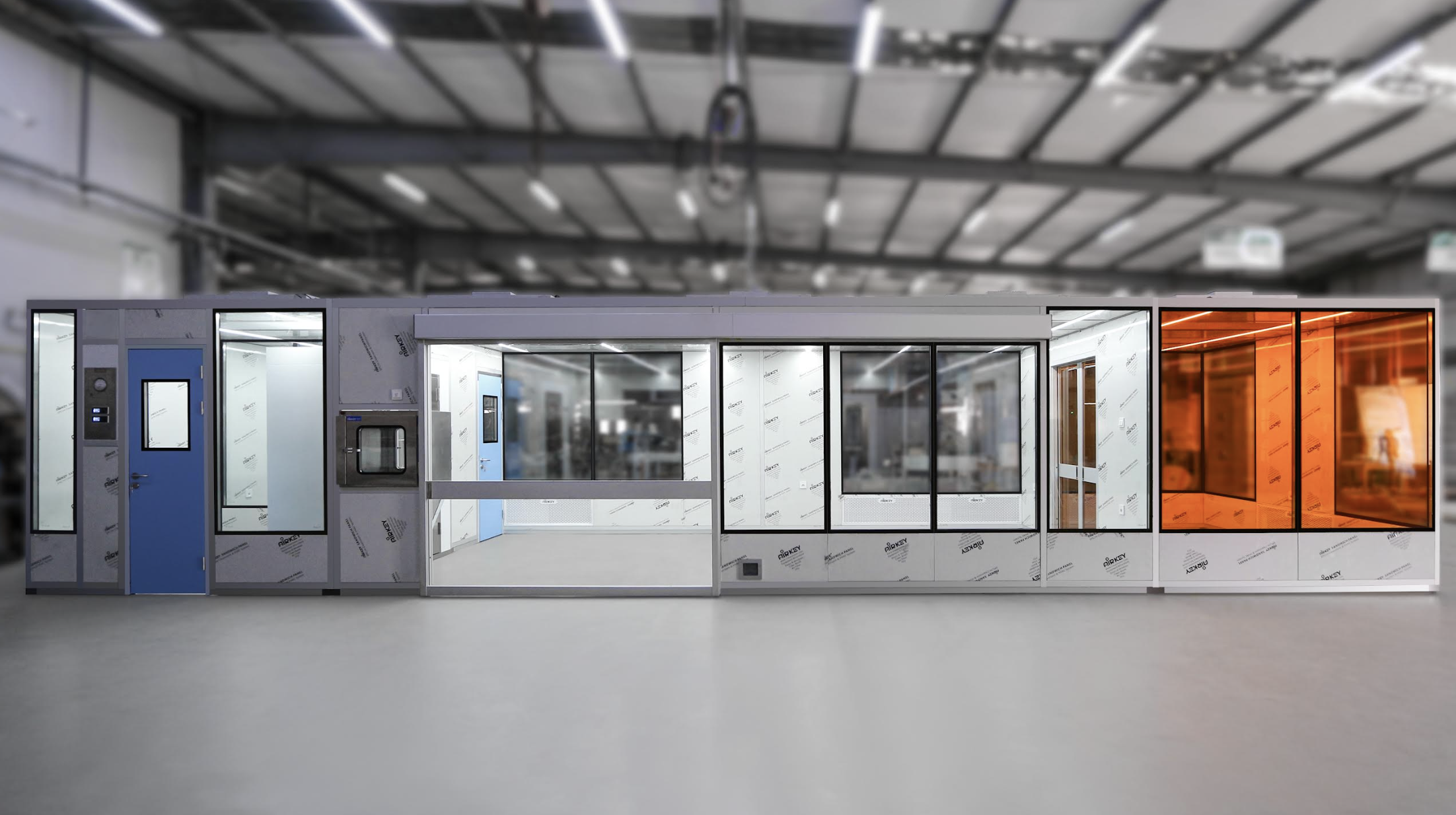 Why yellow-tinted glass walls are necessary in modular cleanrooms